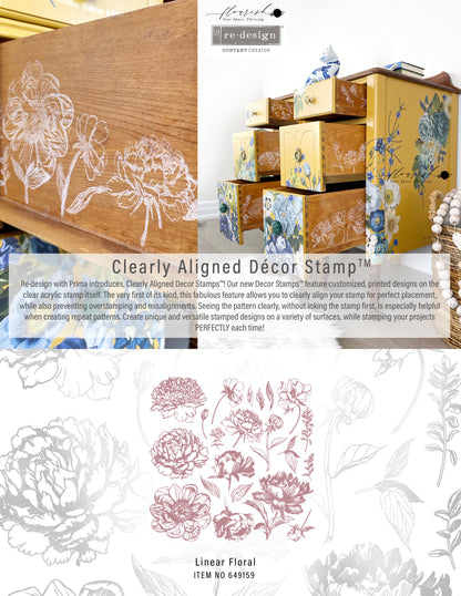 Linear Floral - Re-design Stamp