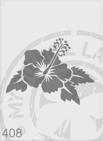 Hibiscus - MSL 408 Stencil Large - Design 195x260mm (Sheet Size 210 x 295mm)