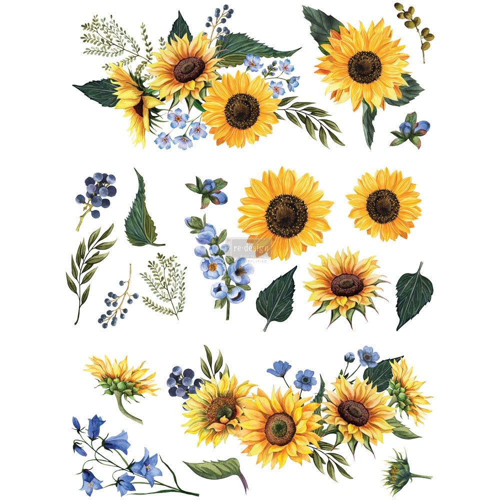 Re-design Decor Transfer - Sunflower Fields Transfers > rub on transfers > redesign transfers