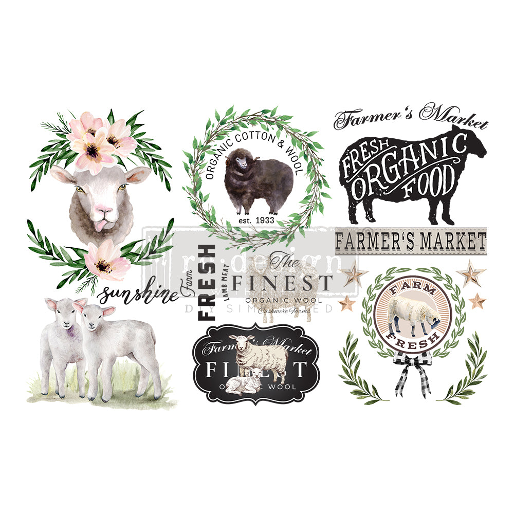 Sweet Lamb - Re-design Decor Transfer