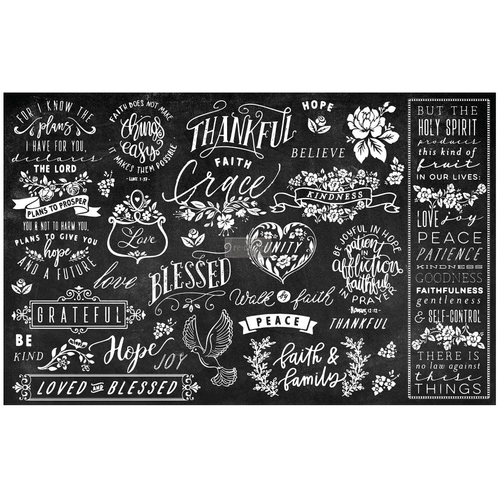 Thankful & Blessed II -  Decoupage Decor Tissue Paper