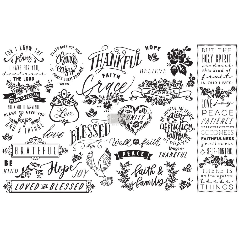 Thankful & Blessed -  Decoupage Decor Tissue Paper