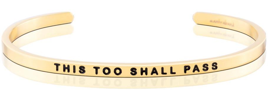 This Too Shall Pass Jewellery > Affirmation Bracelet > Mantra Bands Gold