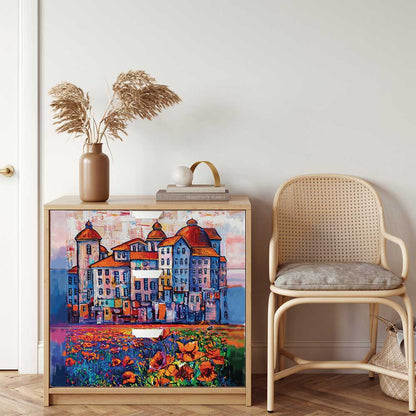 Redesign A1 Decoupage Fiber – Village in Colour – 1 SHEET