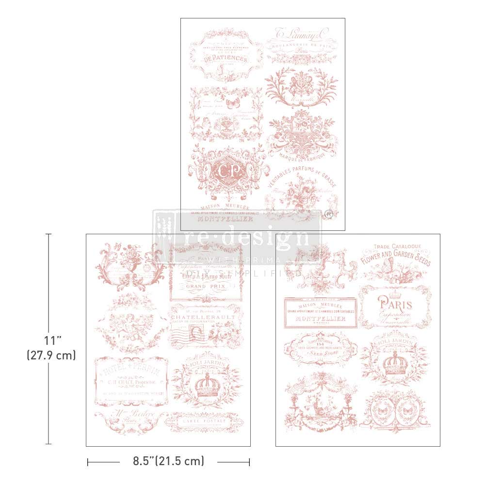 MIDDY TRANSFERS® – Vintage Labels III – Re-design Decor Transfer
