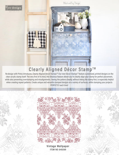 Vintage Wallpaper - Re-design Stamp
