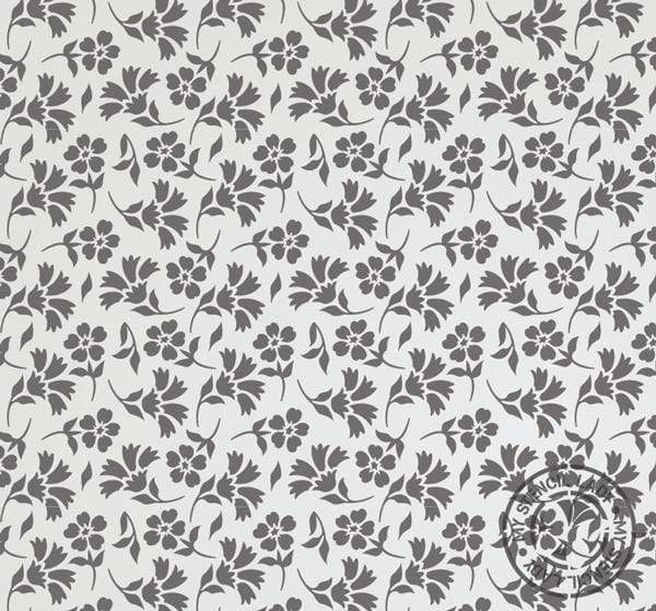 Vintage style floral repeat pattern - MSL 1229 Stencil