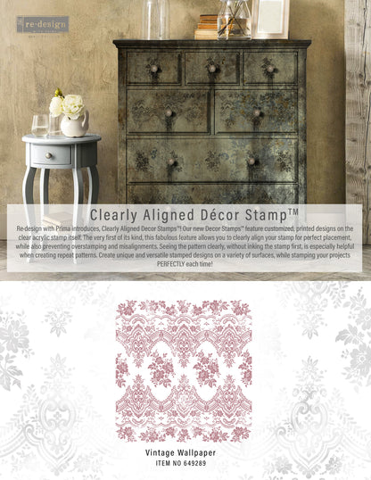 Vintage Wallpaper - Re-design Stamp