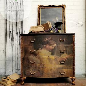 Young Girl Reading - Mint Decoupage Paper