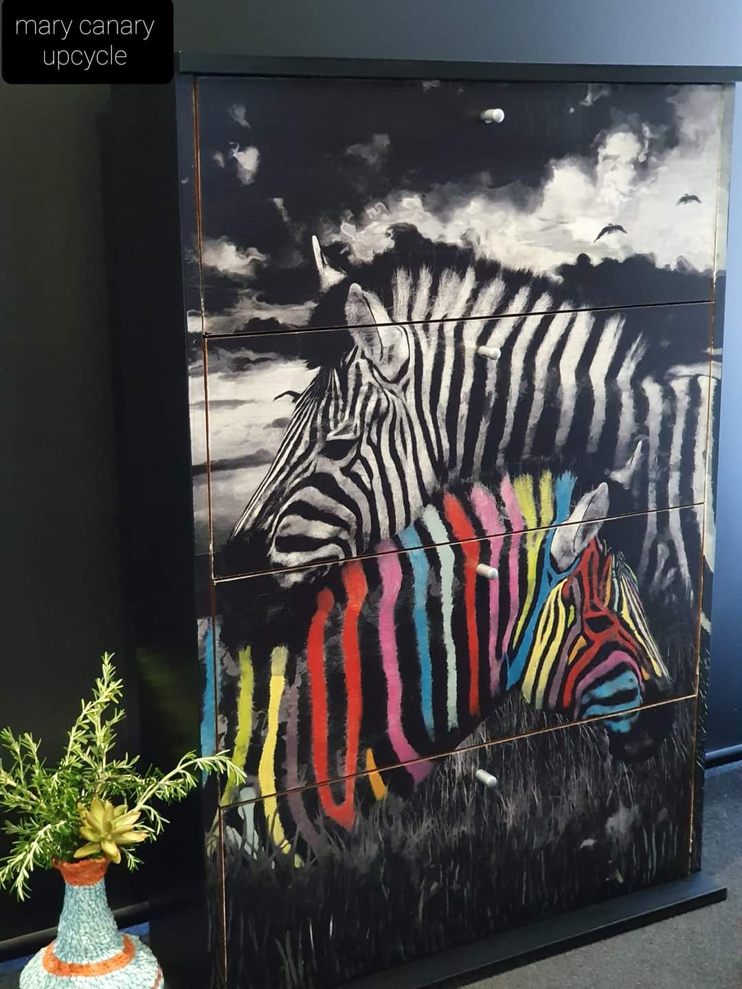 Zebras - Mint Decoupage Paper