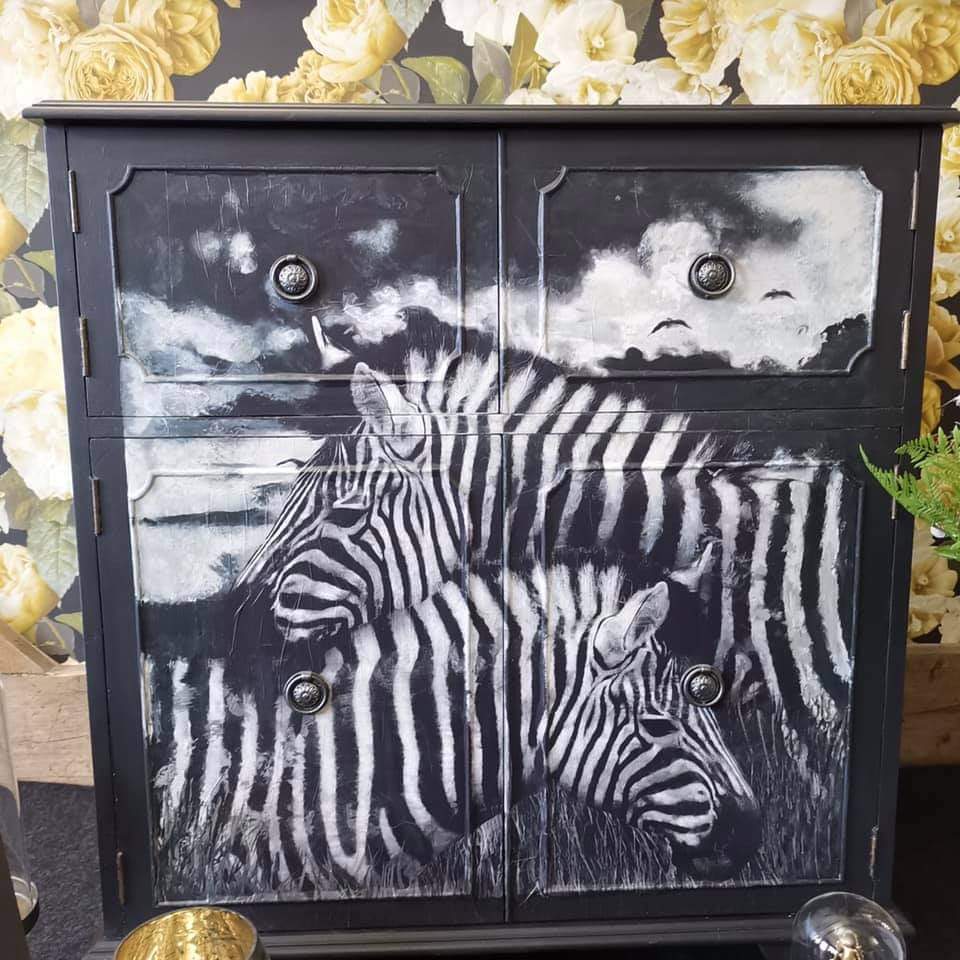 Zebras - Mint Decoupage Paper