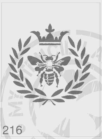 Queen Bee Wreath - MSL 216 Stencil Large - 185mm cutout (sheet size 200 x 200mm)