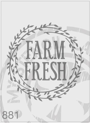 Farm Fresh Wreath - MSL 881 Stencil Large 185mm cutout (sheet size 200x200mm)