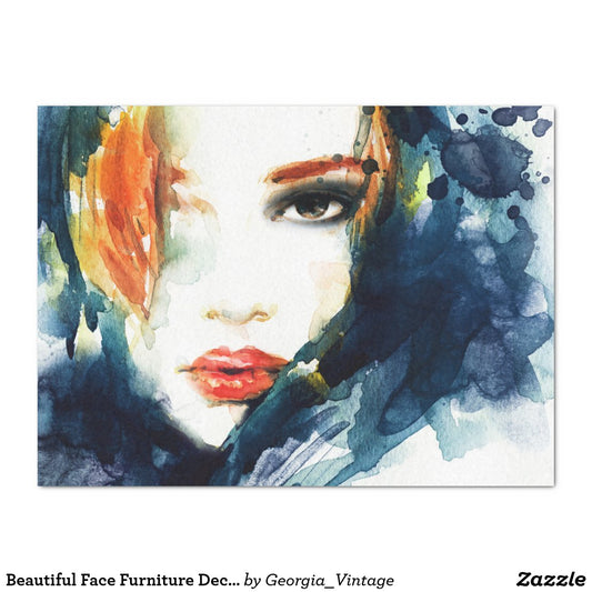 Zazzle - Beautiful Face Furniture Decoupage Tissue Paper