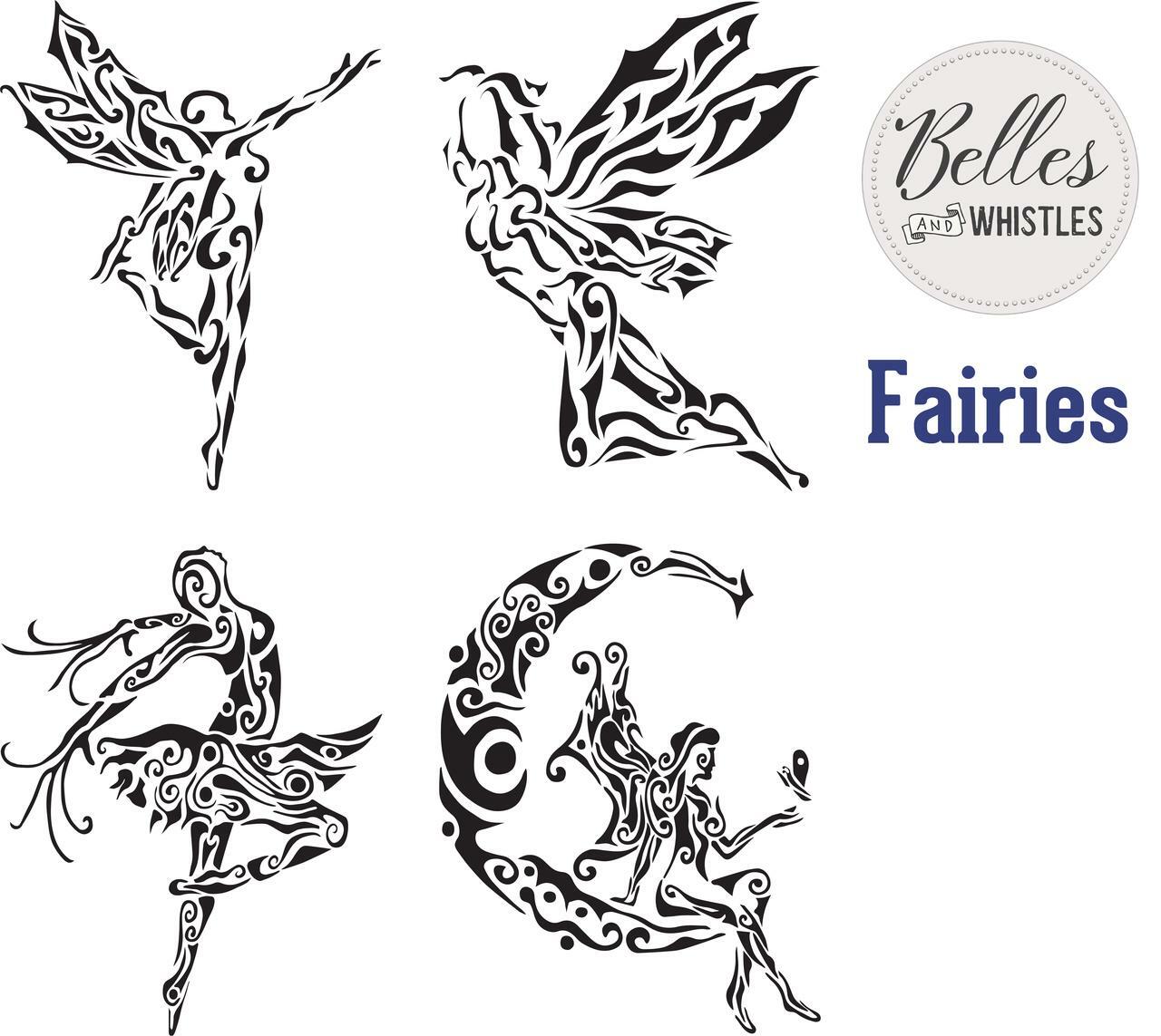 Belles & Whistles   Fairies Stencil