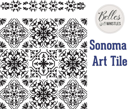 Belles and Whistles Sonoma Art Tile Stencil