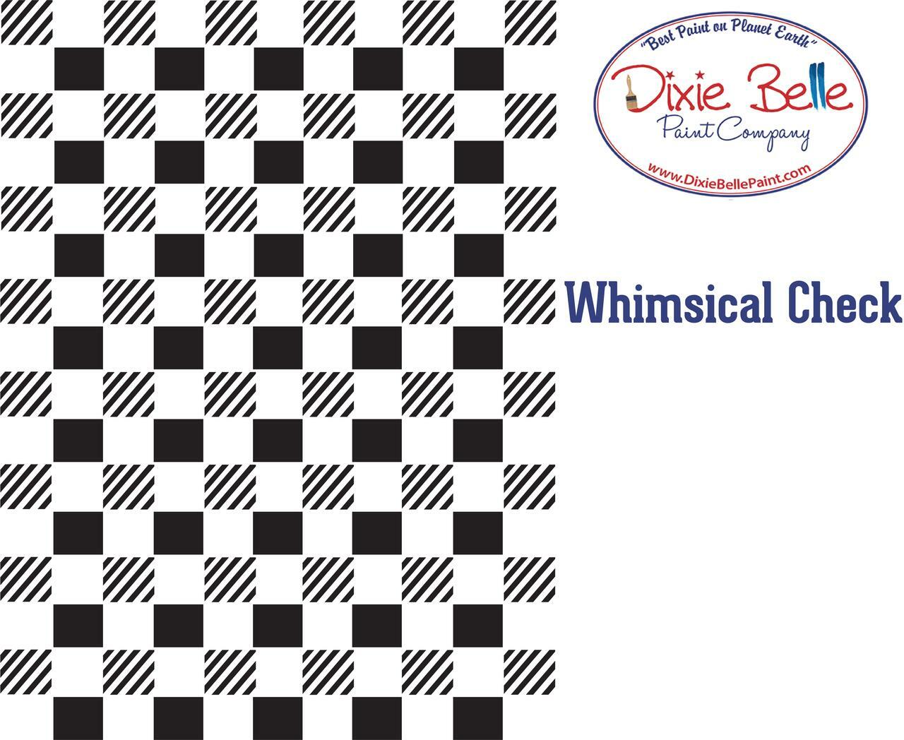 Belles & Whistles Whimsical Check Stencil