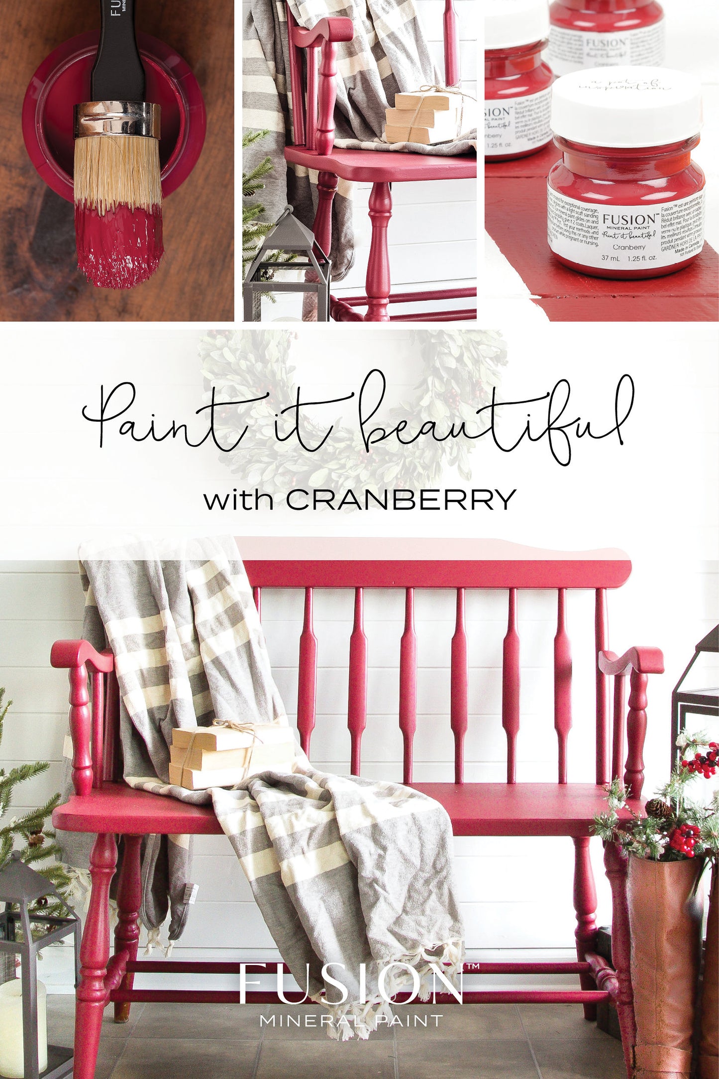 Cranberry - Fusion Mineral Paint Paint > Fusion Mineral Paint > Furniture Paint 37ml