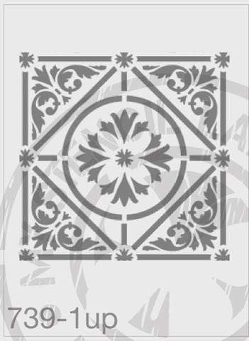 Tile Stencil 1UP- MSL 739 Stencil Large 1UP - 185mm Full Cutout (Sheet size 200x200mm)
