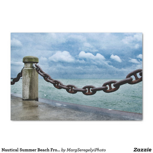 Zazzle - Nautical Summer Beach Front Blue Tissue Paper (27 gsm)