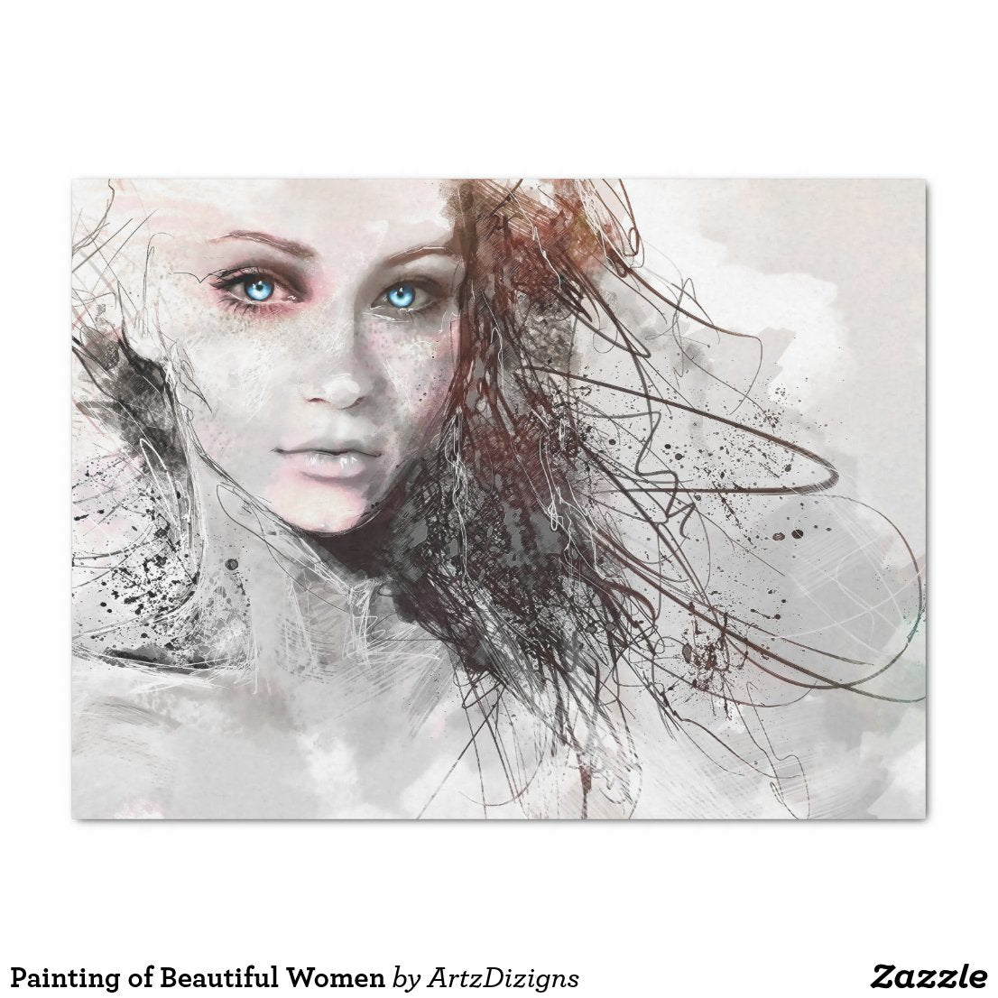 Zazzle - Painting of Beautiful Women Tissue Paper