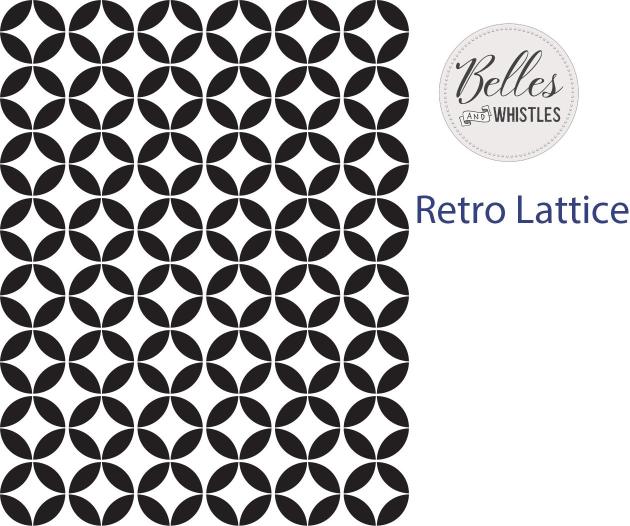 Belles & Whistles Retro Lattice Stencil
