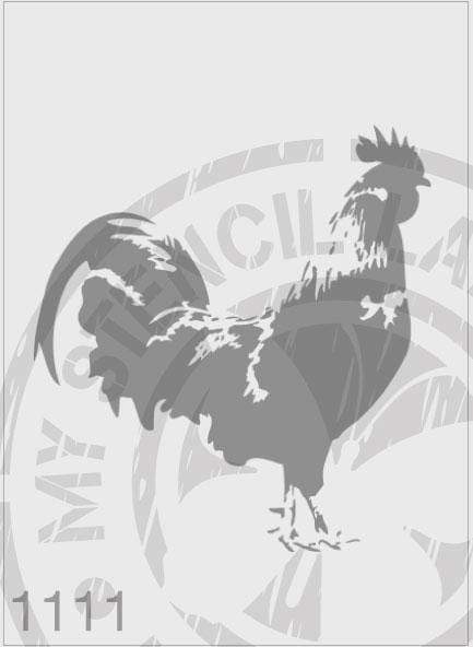 Rooster - MSL 1111 Stencil Medium - 140mm Cutout (Sheet Size 155x155mm)