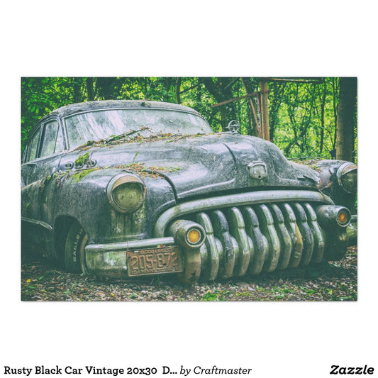 Zazzle - Rusty Black Car Vintage 20x30  Decoupage Tissue Paper