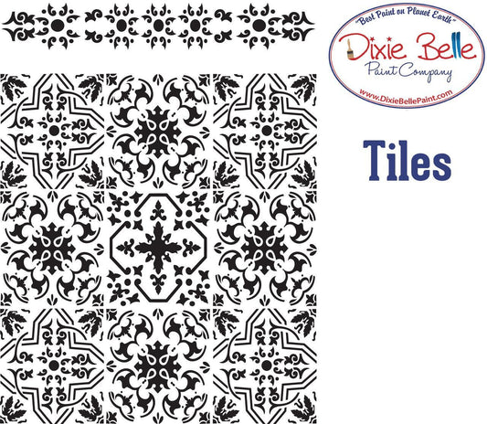 Belles & Whistles Tile Stencil - 14x18in (35.56x45.72cm)