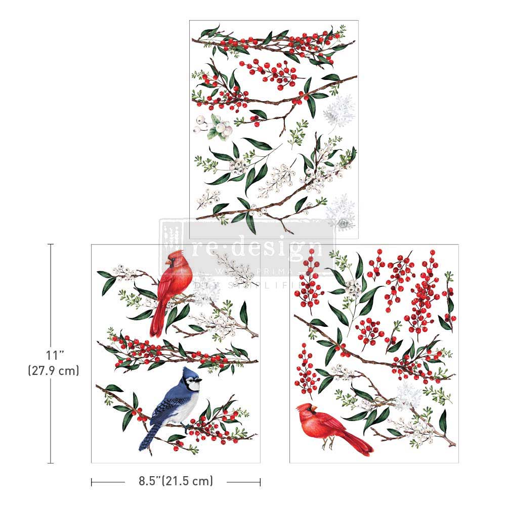 MIDDY TRANSFERS® – Winterberry – Re-design Decor Transfer